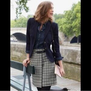 Boden - British Tweed by Moon Houndstooth Skirt, size 8 Long